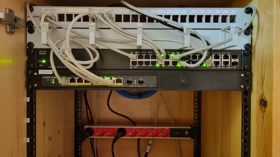 Giá đỡ Rackmount cho Switch Zyxel GS1900-10HP 19" 1U - Image 2