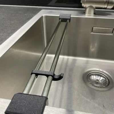 Giá đỡ và móc treo khăn rửa chén cho bồn rửa bát