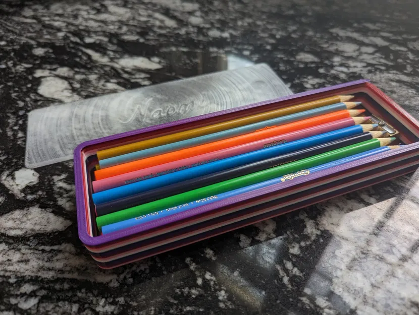 Bộ hộp bút và bút chì cá nhân hóa cho học sinh và văn phòng - Image 2