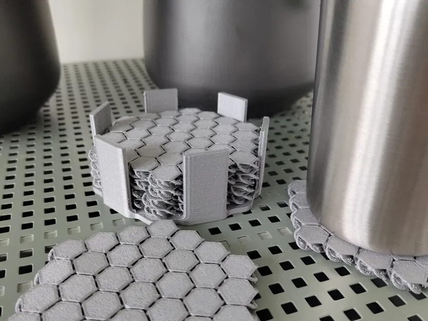 Giá đỡ cho 6 đế lót ly vải NASA hình lục giác - Image 1