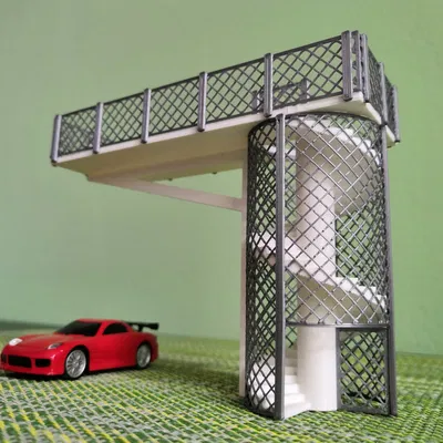 Sân khấu người hâm mộ cho ô tô RC Turbo Racing 1/76