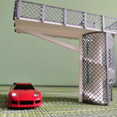 Sân khấu người hâm mộ cho ô tô RC Turbo Racing 1/76