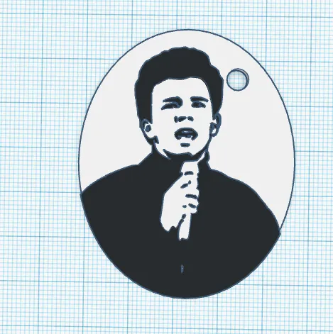 Móc khóa Rick Astley phong cách cổ điển - Image 1