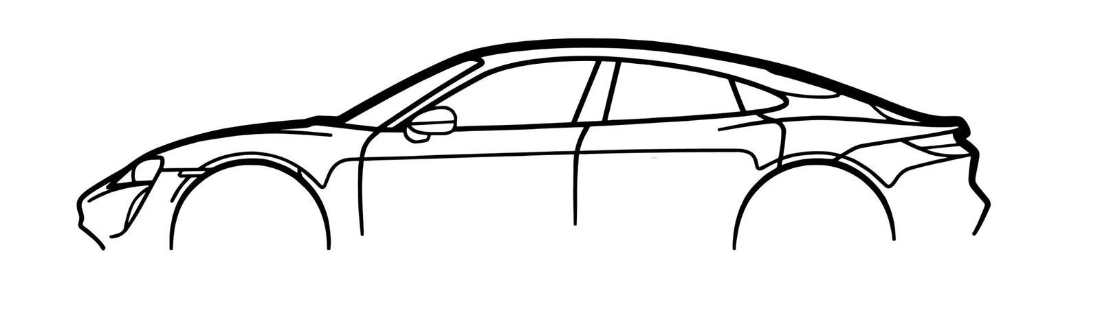 Nghệ thuật tường hình bóng Porsche Taycan 1
