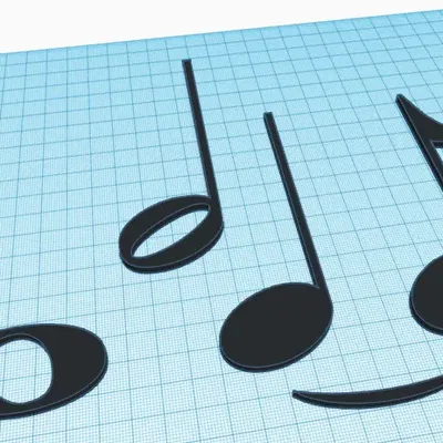 Nốt nhạc 3D trang trí cho không gian âm nhạc