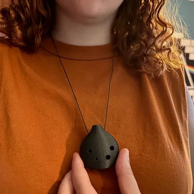 Dây chuyền mặt dây chuyền hình ocarina 6 lỗ