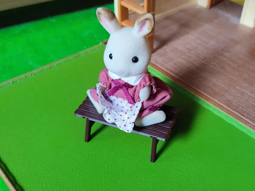 Ghế băng cho đồ chơi gia đình Sylvanian - Image 1