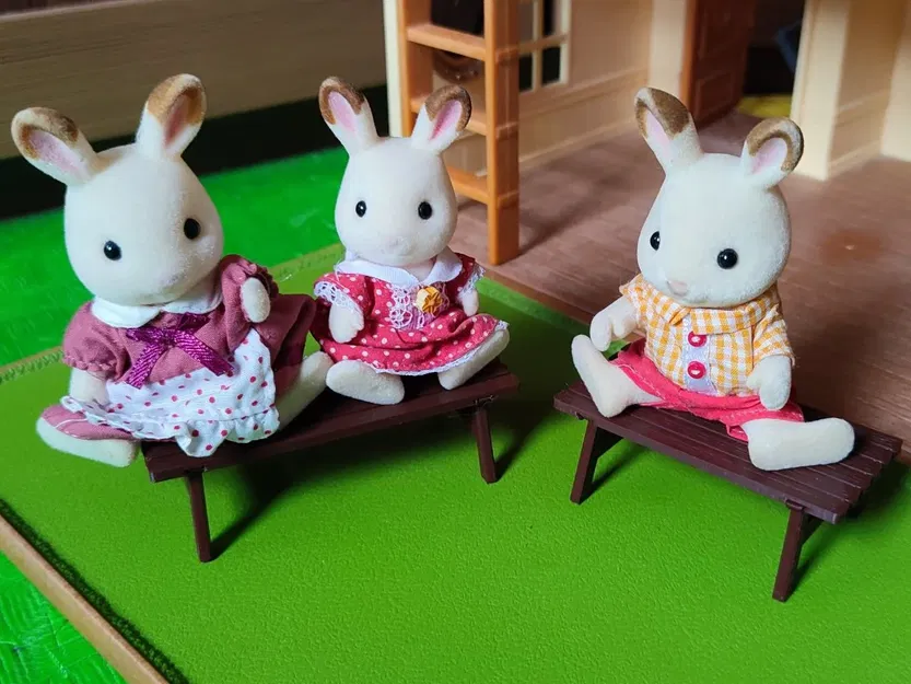 Ghế băng cho đồ chơi gia đình Sylvanian - Image 8