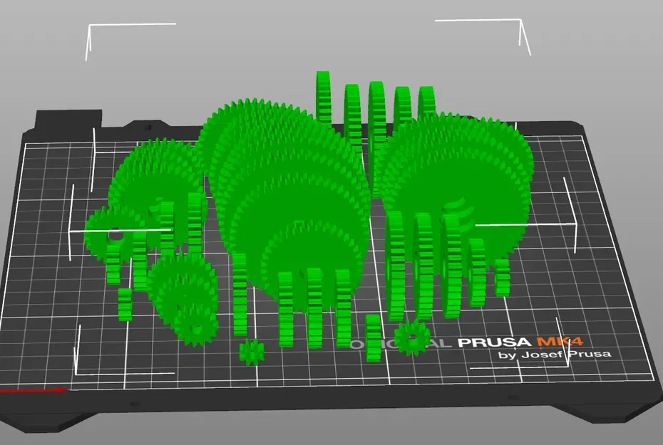 Bộ bánh răng thẳng với 7 đến 60 răng, mô-đun 1mm - Image 2