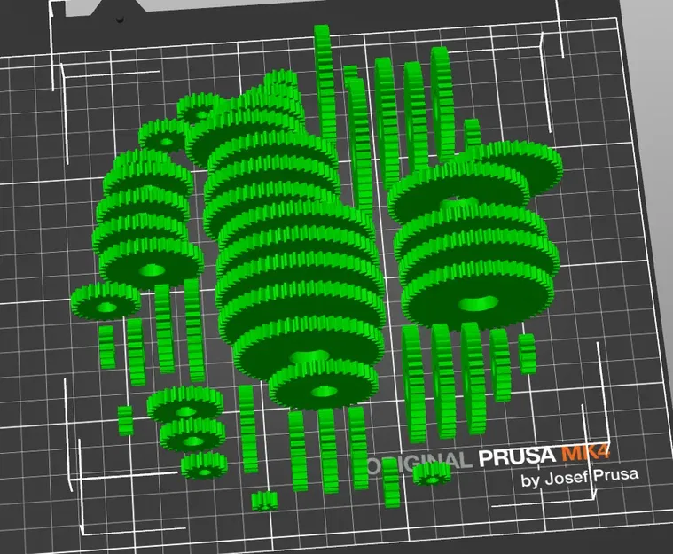 Bộ bánh răng thẳng với 7 đến 60 răng, mô-đun 1mm - Image 3