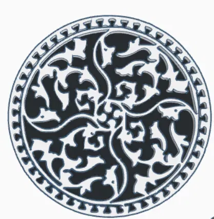 Mẫu họa tiết 2D với chiều cao 2mm - Image 1