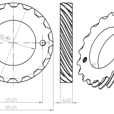 Bánh răng nguyên bản cho bộ truyền tốc độ Babette 210