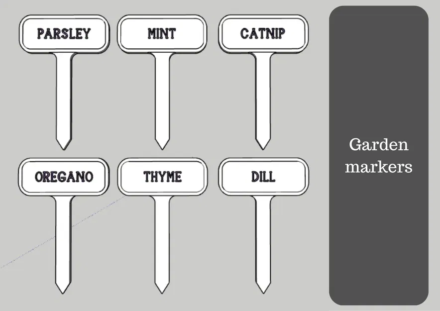 Biển chỉ dẫn cho các loại cây thơm trong vườn - Image 1