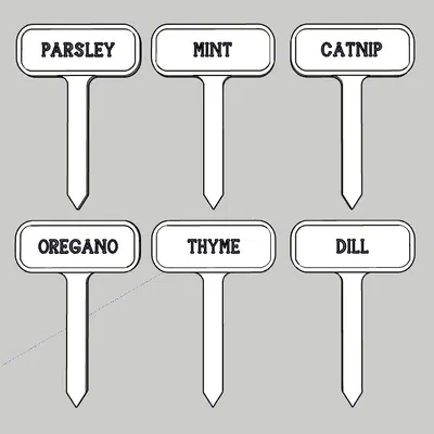 Biển chỉ dẫn cho các loại cây thơm trong vườn