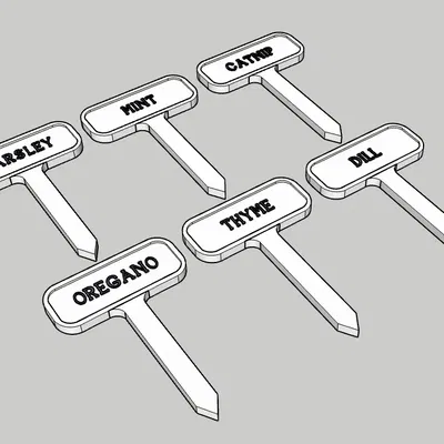 Biển chỉ dẫn cho các loại cây thơm trong vườn