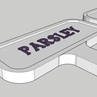 Biển chỉ dẫn cho các loại cây thơm trong vườn