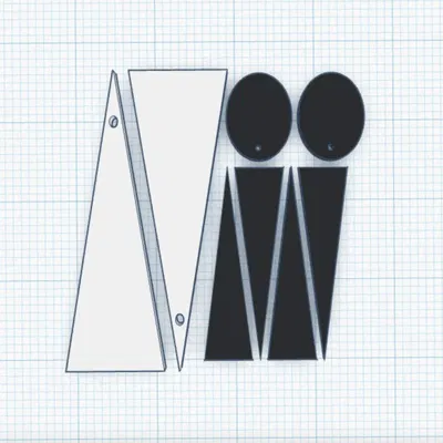 Bông tai đen trắng thời trang cho mọi dịp