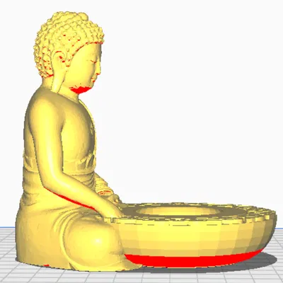 Tượng Phật với chỗ để nến