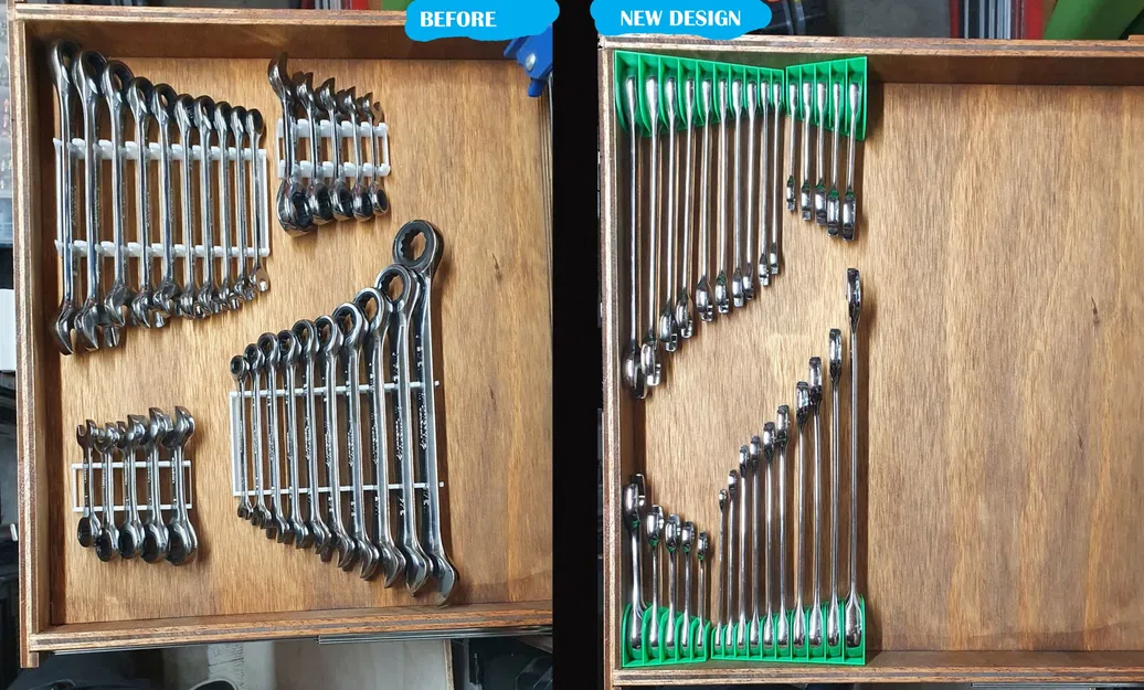 Giá đỡ cờ lê cho ngăn kéo tiết kiệm không gian - Image 2