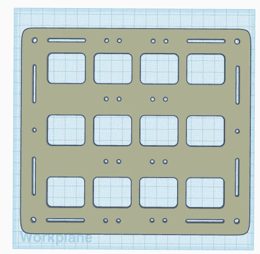 Bảng Molle với lỗ gắn dây đàn hồi và vít - Image 1