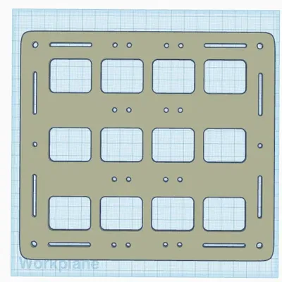 Bảng Molle với lỗ gắn dây đàn hồi và vít