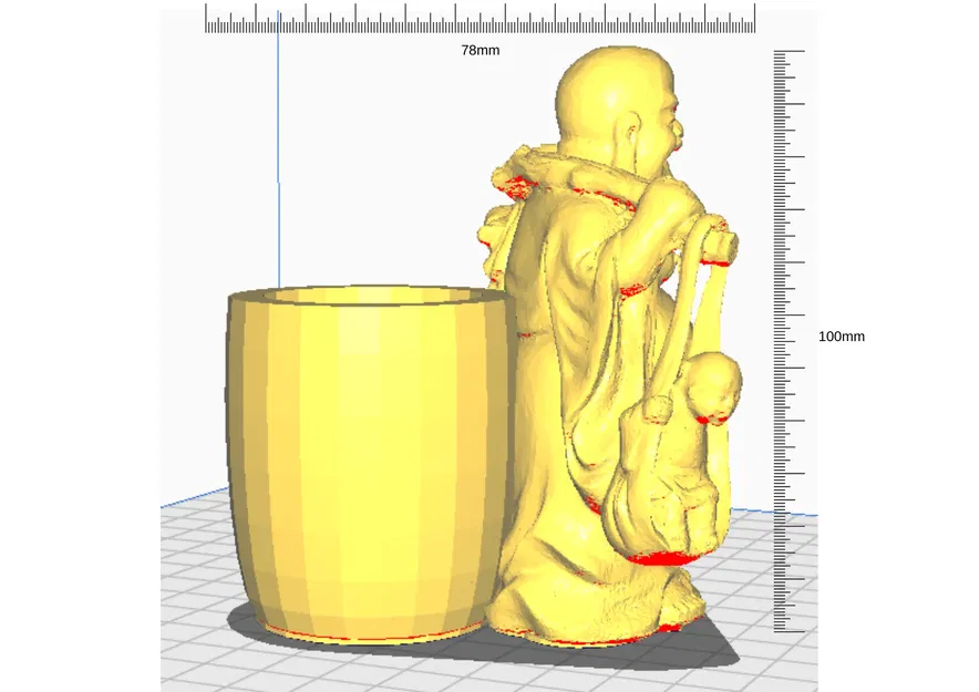 Chậu cây điêu khắc Phật Bụt tích hợp - Image 2
