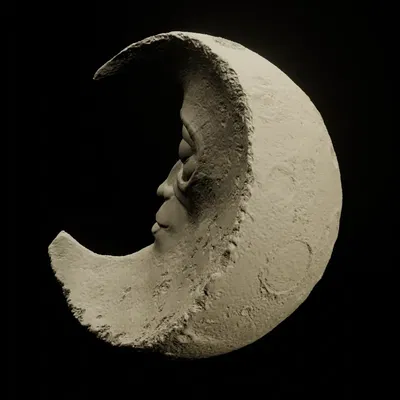 Người đàn ông trên mặt trăng - Mô hình in 3D chi tiết cao