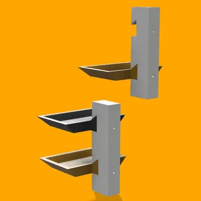 Kệ sách gắn tường có thể xếp chồng lên nhau