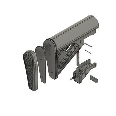 Giá đỡ điều chỉnh cho AR15 từ Print Your 2A