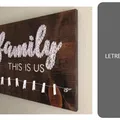 Biển chỉ dẫn treo ảnh gia đình bằng dây và kẹp - Thumbnail 1