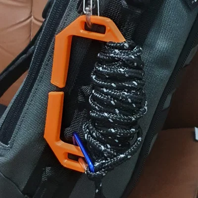 **Móc treo EDC Paracord Pseudo-Carabiner thời trang**