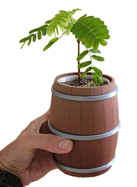 Chậu hoa hình thùng rượu dễ thương - Image 1