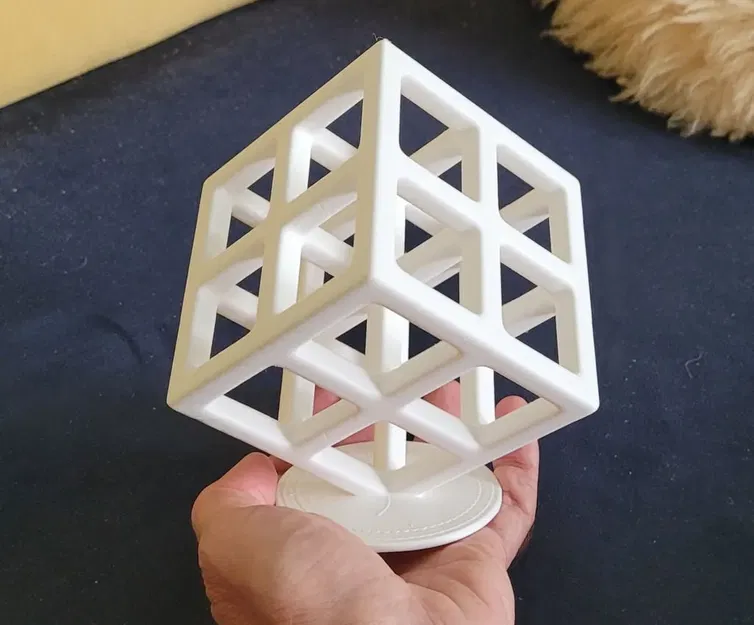 Khối lập phương xương nghệ thuật in 3D không cần hỗ trợ - Image 1