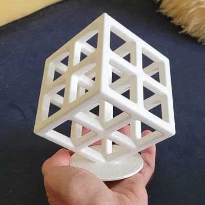 Khối lập phương xương nghệ thuật in 3D không cần hỗ trợ