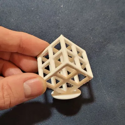 Khối lập phương xương nghệ thuật in 3D không cần hỗ trợ