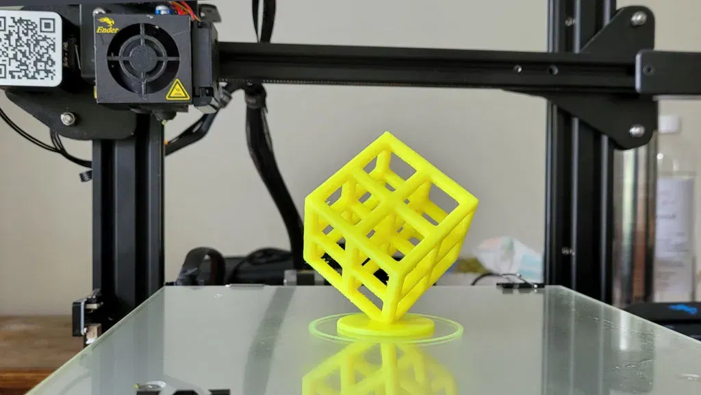 Khối lập phương xương nghệ thuật in 3D không cần hỗ trợ - Image 3