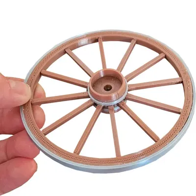 Bánh xe cổ gỗ dễ thương để in 3D