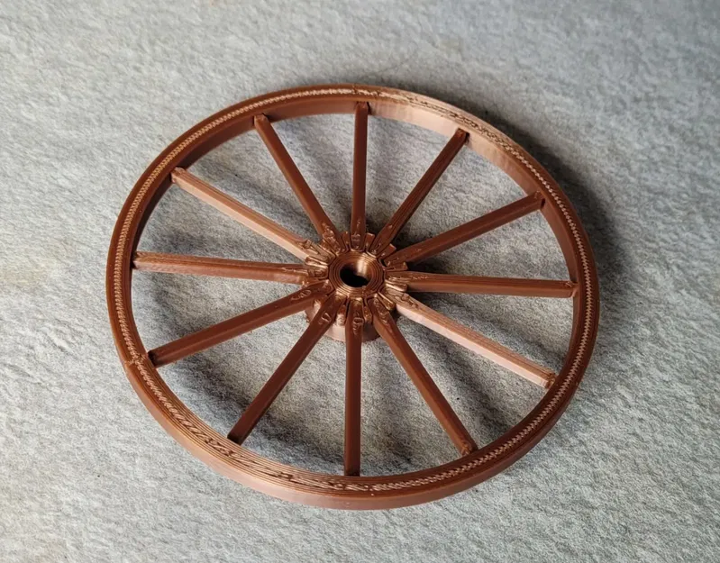 Bánh xe cổ gỗ dễ thương để in 3D - Image 11