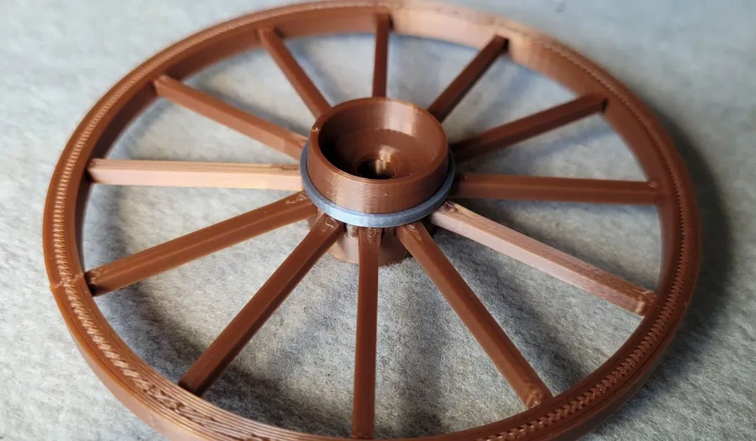 Bánh xe cổ gỗ dễ thương để in 3D - Image 12