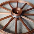Bánh xe cổ gỗ dễ thương để in 3D - Thumbnail 12