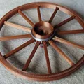 Bánh xe cổ gỗ dễ thương để in 3D - Thumbnail 13