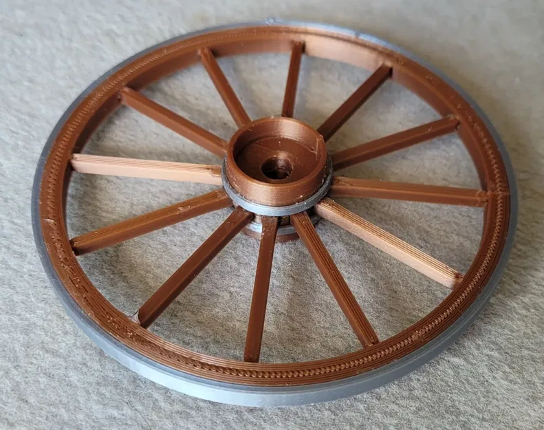 Bánh xe cổ gỗ dễ thương để in 3D - Image 14