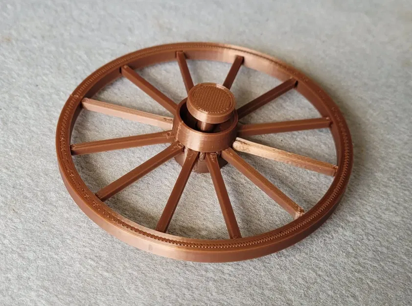 Bánh xe cổ gỗ dễ thương để in 3D - Image 17