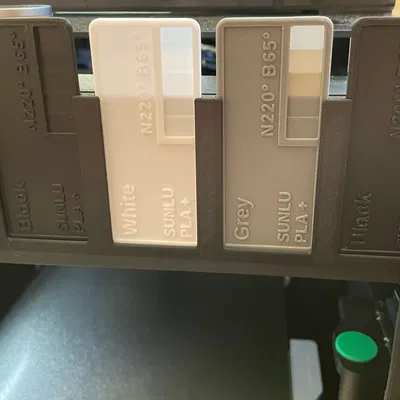 Mẫu thẻ filament hiển thị cho Bambu Lab AMS