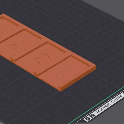 Mẫu thẻ filament hiển thị cho Bambu Lab AMS