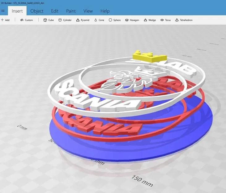 Biểu tượng SANIA SAAB với hướng dẫn làm bảng tên 3D - Image 6