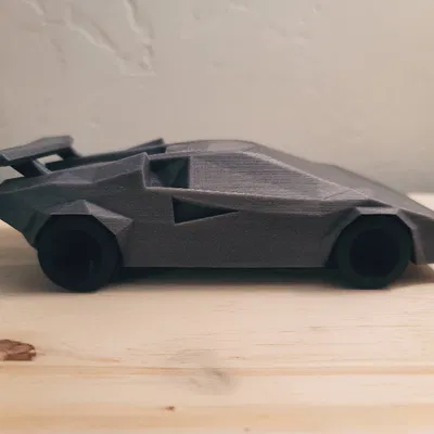 Lamborghini Countach phong cách Low Poly