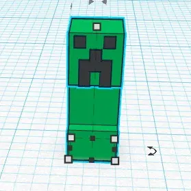 Nhân vật Creeper trong Minecraft với kích thước nhỏ gọn