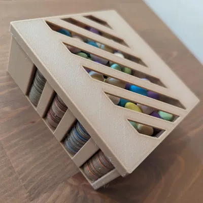 Hộp đựng token thực phẩm và trứng trong Wingspan