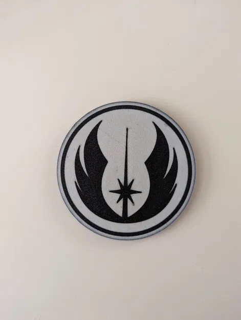 Đế lót ly đa màu sắc với logo Jedi Order trong Star Wars - Image 1